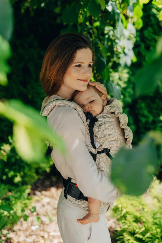 LennyUpGrade Carrier, jacquard weave, 50% cotton, 50% bamboo viscose - INFINITY - GOLDEN HOUR - Woven Baby Standard   lenny_upgrade    #