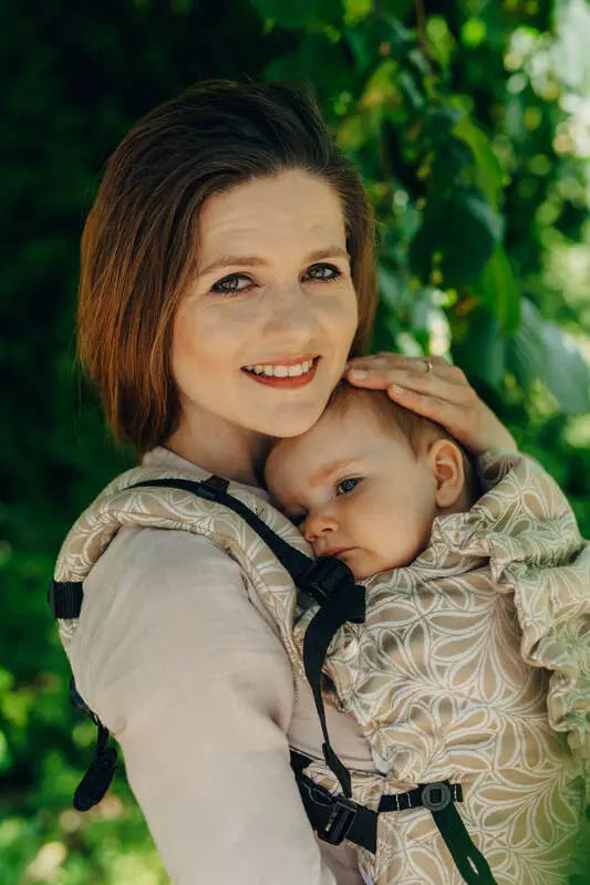 LennyUpGrade Carrier, jacquard weave, 50% cotton, 50% bamboo viscose - INFINITY - GOLDEN HOUR - Woven Baby Standard   lenny_upgrade    #