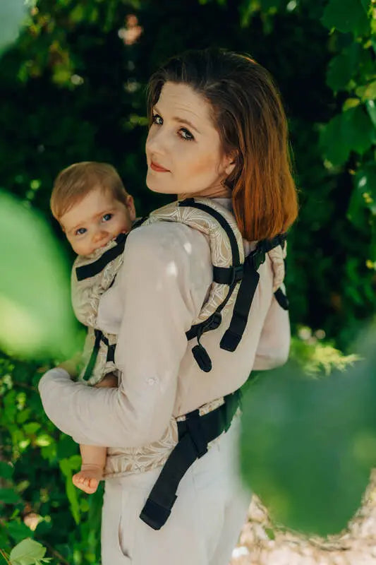 LennyUpGrade Carrier, jacquard weave, 50% cotton, 50% bamboo viscose - INFINITY - GOLDEN HOUR - Woven Baby Standard   lenny_upgrade    #