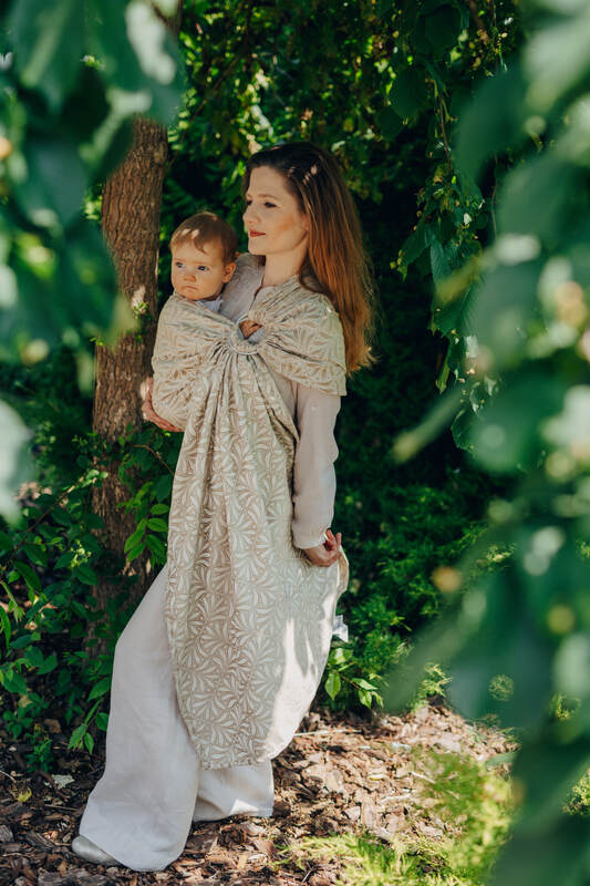 Ring Sling, Jacquard Weave (50% cotton, 50% bamboo viscose), with gathered shoulder - INFINITY - GOLDEN HOUR - standard 1.8m - Woven Baby Title - Default Title   ring_slings    #