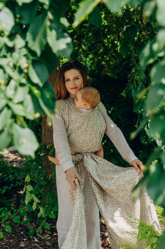 Baby Wrap, Jacquard Weave (50% cotton, 50% bamboo viscose) - INFINITY - GOLDEN HOUR