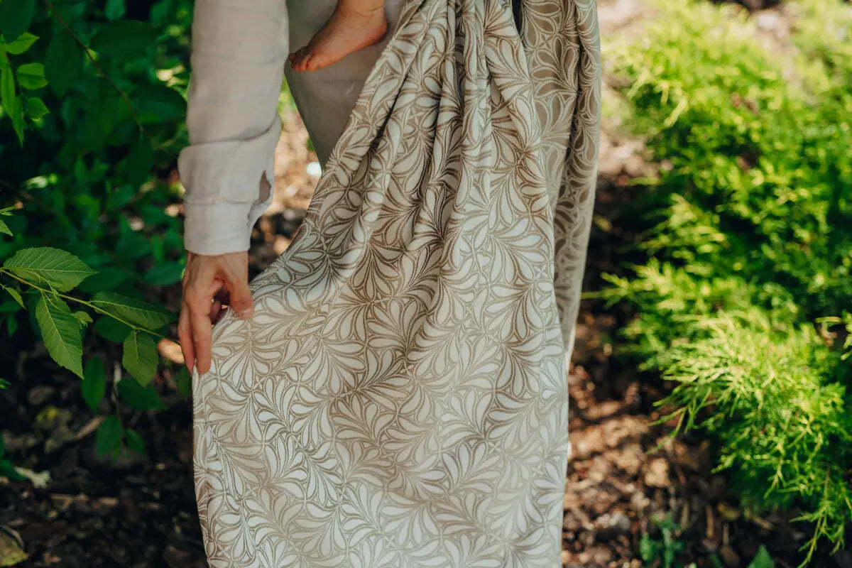 Baby Wrap, Jacquard Weave (50% cotton, 50% bamboo viscose) - INFINITY - GOLDEN HOUR - Woven Baby Size - L-Size - M-Size - S-Size - XL-Size - XS   long_woven_wraps    #