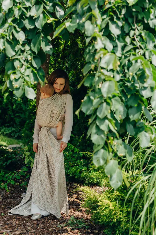 Baby Wrap, Jacquard Weave (50% cotton, 50% bamboo viscose) - INFINITY - GOLDEN HOUR - Woven Baby Size - L-Size - M-Size - S-Size - XL-Size - XS   long_woven_wraps    #