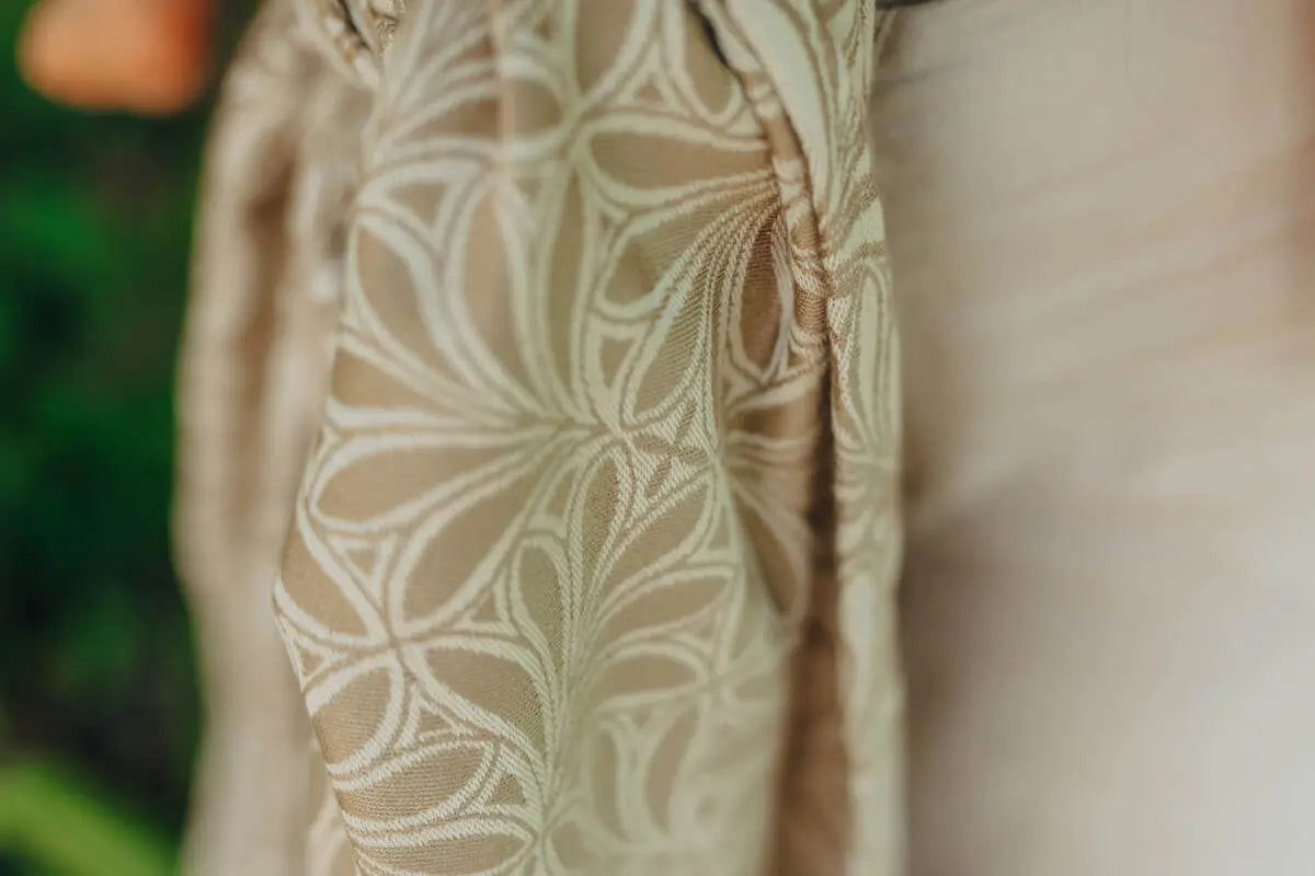 Baby Wrap, Jacquard Weave (50% cotton, 50% bamboo viscose) - INFINITY - GOLDEN HOUR - Woven Baby XS - 4   long_woven_wraps    #