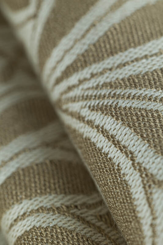 Ring Sling, Jacquard Weave (50% cotton, 50% bamboo viscose), with gathered shoulder - INFINITY - GOLDEN HOUR - standard 1.8m - Woven Baby    ring_slings    #