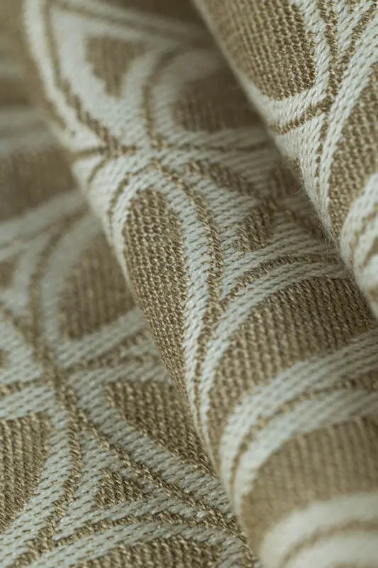 Baby Wrap, Jacquard Weave (50% cotton, 50% bamboo viscose) - INFINITY - GOLDEN HOUR (grade B) - Woven Baby M - 6   long_woven_wraps    #