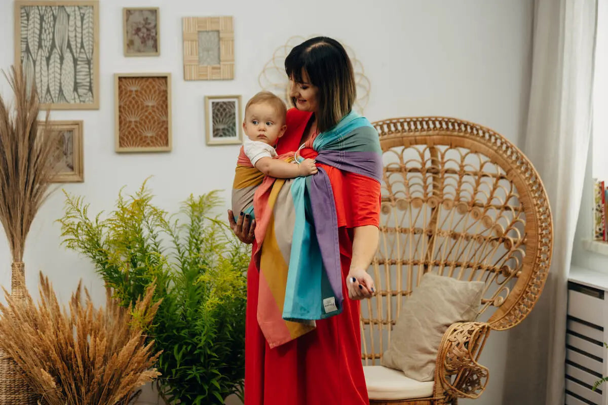 Ring Sling, Broken twill Weave (100% cotton), with gathered shoulder - PASTELS - standard 1.8m - Woven Baby Title - Default Title   ring_slings    #