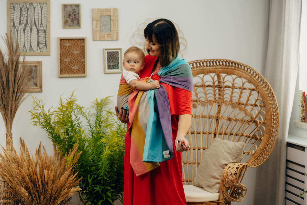 Ring Sling, Broken twill Weave (100% cotton), with gathered shoulder - PASTELS - standard 1.8m (grade B) - Woven Baby Default Title   ring_slings    #