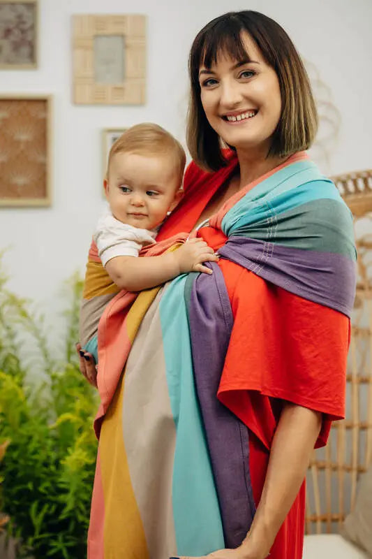 Ring Sling, Broken twill Weave (100% cotton), with gathered shoulder - PASTELS - standard 1.8m - Woven Baby Title - Default Title   ring_slings    #