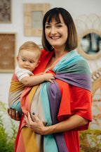 Ring Sling, Broken twill Weave (100% cotton), with gathered shoulder - PASTELS - standard 1.8m - Woven Baby    ring_slings    #