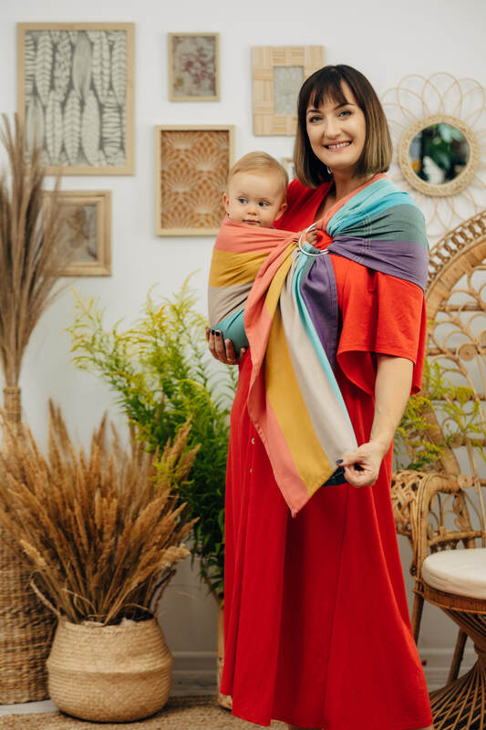 Ring Sling, Broken twill Weave (100% cotton), with gathered shoulder - PASTELS - standard 1.8m (grade B) - Woven Baby Default Title   ring_slings    #