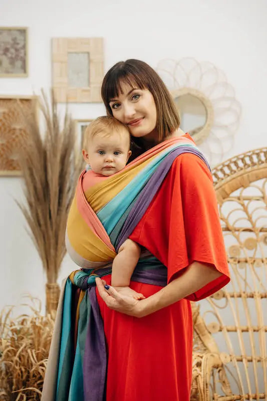 Baby Sling, Broken Twill Weave, (100% cotton) - PASTELS - Woven Baby XS - 4   long_woven_wraps    #