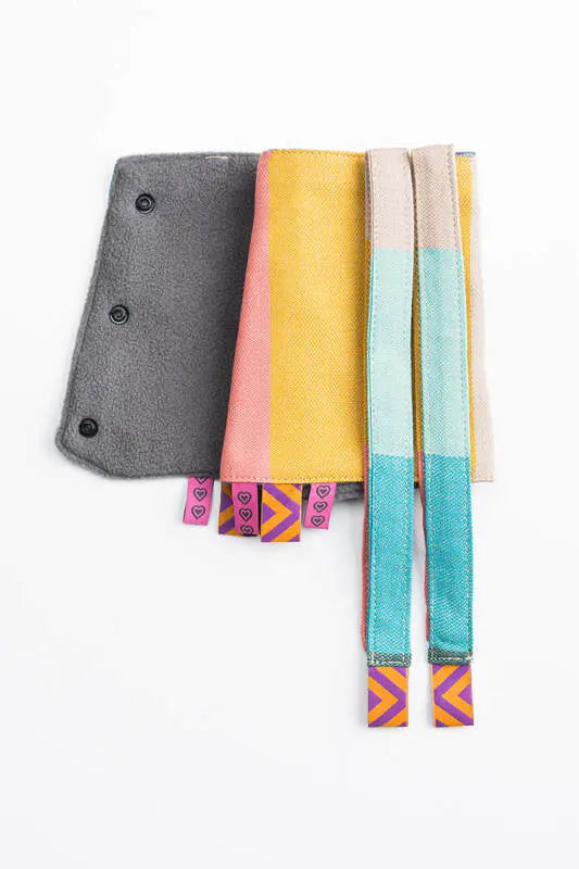 Drool Pads & Reach Straps Set, (60% cotton, 40% polyester) - PASTELS - Woven Baby Title - Default Title   drool_pad    #