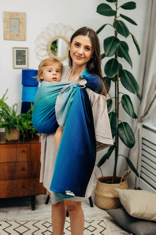 Ring Sling, Broken twill Weave (100% cotton), with gathered shoulder - AIRGLOW - standard 1.8m (grade B) - Woven Baby Default Title   ring_slings    #