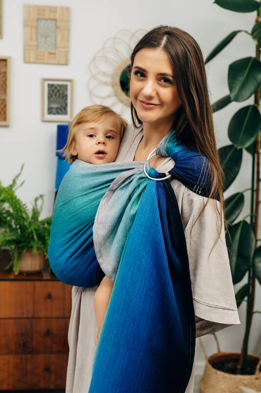 Ring Sling, Broken twill Weave (100% cotton), with gathered shoulder - AIRGLOW - standard 1.8m (grade B) - Woven Baby Default Title   ring_slings    #