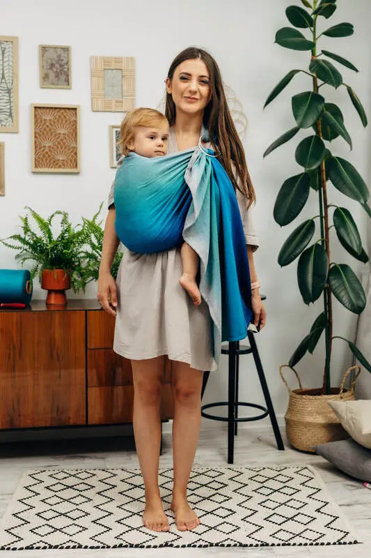 Ring Sling, Broken twill Weave (100% cotton), with gathered shoulder - AIRGLOW - standard 1.8m - Woven Baby Title - Default Title   ring_slings    #