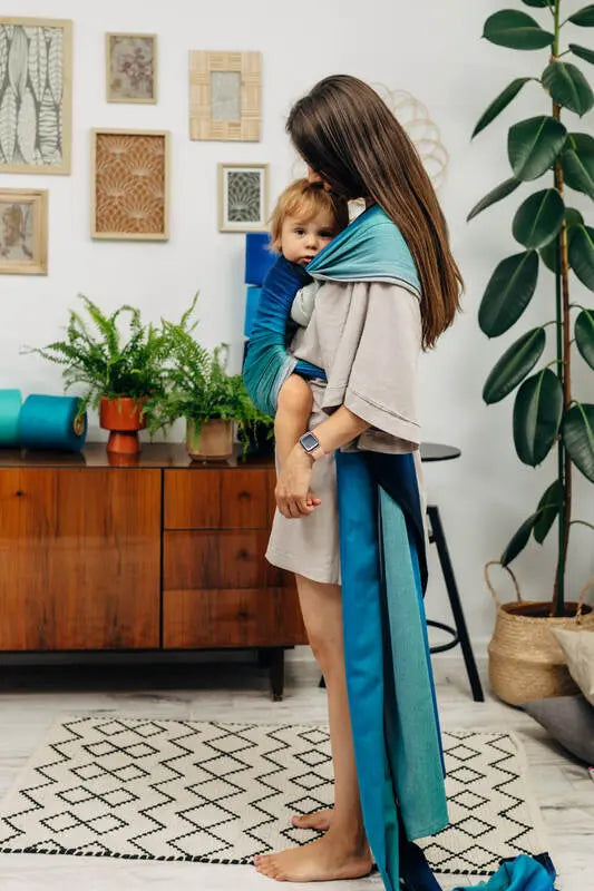 Baby Sling, Broken Twill Weave, (100% cotton) - AIRGLOW - Woven Baby Size - L-Size - M-Size - S-Size - XL-Size - XS   long_woven_wraps    #
