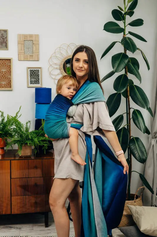 Baby Sling, Broken Twill Weave, (100% cotton) - AIRGLOW - Woven Baby XS - 4   long_woven_wraps    #