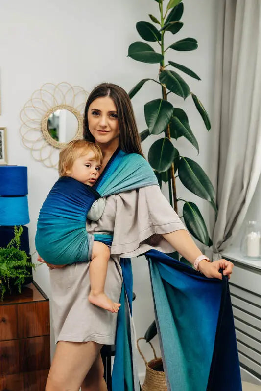 Baby Sling, Broken Twill Weave, (100% cotton) - AIRGLOW - Woven Baby XS - 4   long_woven_wraps    #