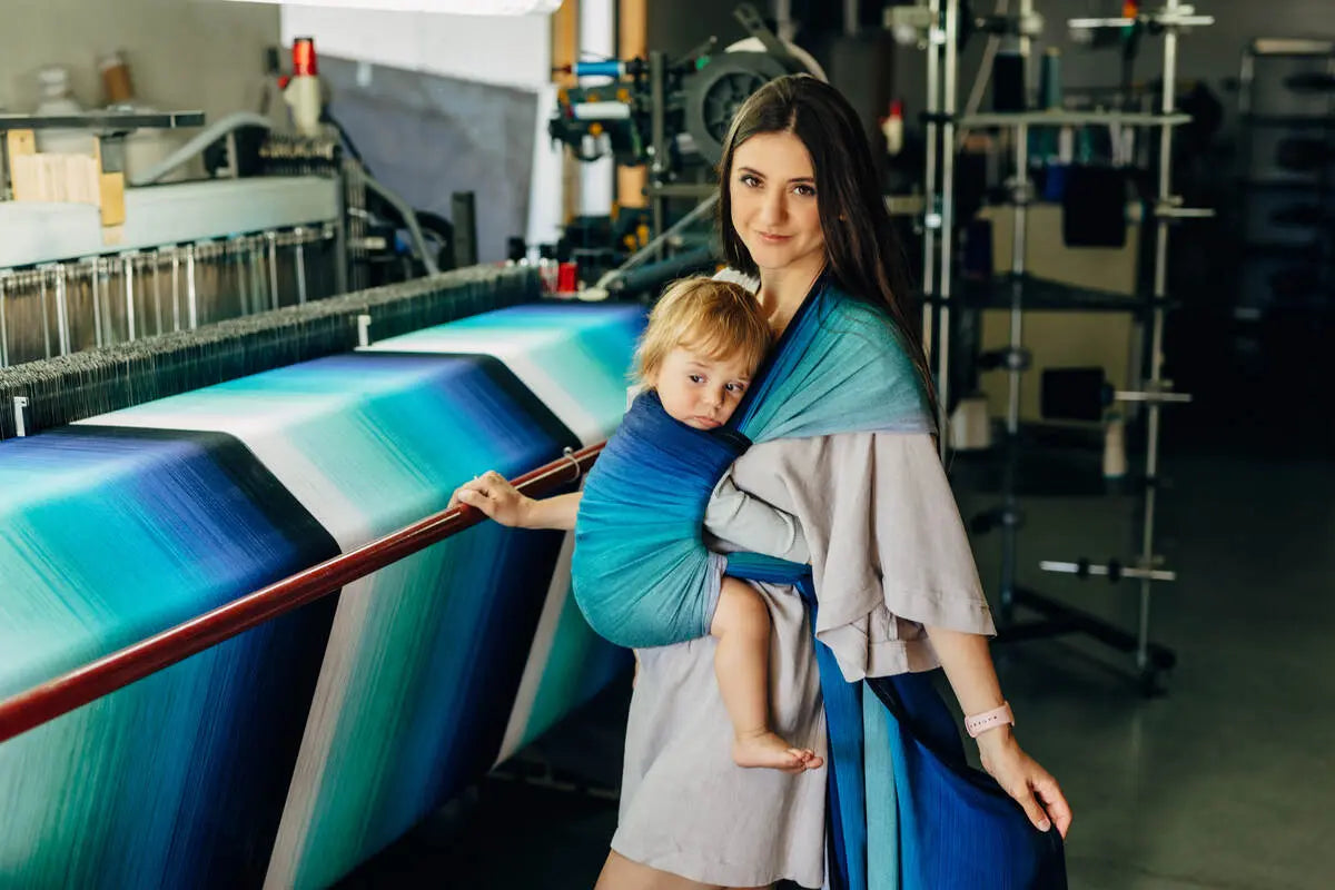 Baby Sling, Broken Twill Weave, (100% cotton) - AIRGLOW (grade B) - Woven Baby M - 6   long_woven_wraps    #