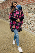 Asymmetrical Hoodie - Peony, 10% elastane, 3% polyester) (87% cotton) - Woven Baby M   asymmetrical_hoodies    #