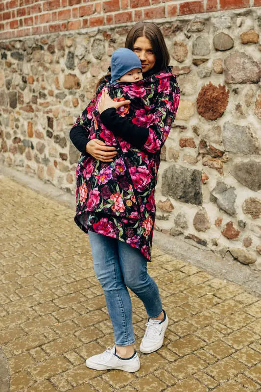 Asymmetrical Hoodie - Peony, 10% elastane, 3% polyester) (87% cotton) - Woven Baby Size - L-Size - M   asymmetrical_hoodies    #