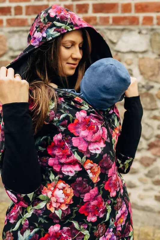 Asymmetrical Hoodie - Peony, 10% elastane, 3% polyester) (87% cotton) - Woven Baby Size - L-Size - M   asymmetrical_hoodies    #
