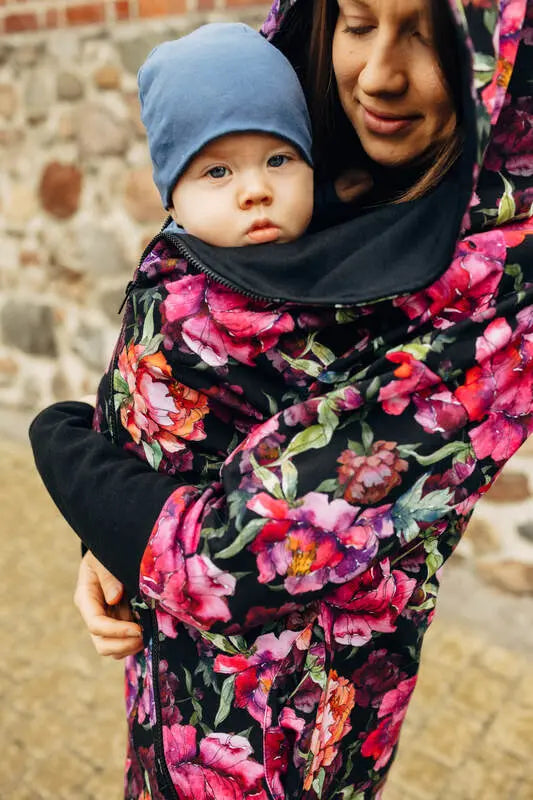 Asymmetrical Hoodie - Peony, 10% elastane, 3% polyester) (87% cotton) - Woven Baby M   asymmetrical_hoodies    #