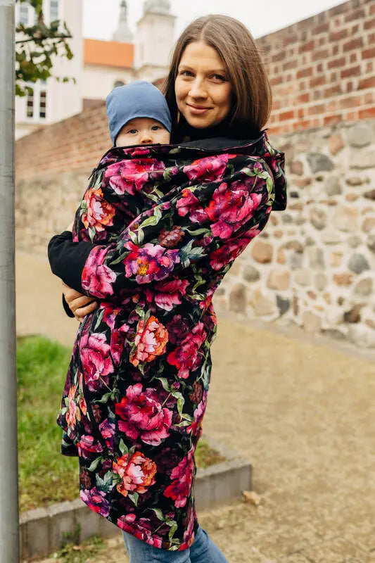Asymmetrical Hoodie - Peony, 10% elastane, 3% polyester) (87% cotton) - Woven Baby M   asymmetrical_hoodies    #