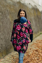 Asymmetrical Hoodie - Peony, 10% elastane, 3% polyester) (87% cotton) - Woven Baby M   asymmetrical_hoodies    #