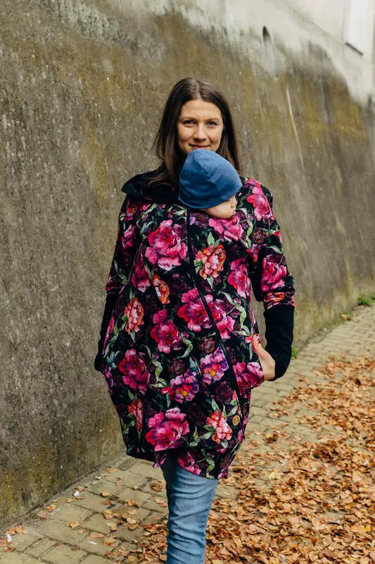 Asymmetrical Hoodie - Peony, 10% elastane, 3% polyester) (87% cotton) - Woven Baby M   asymmetrical_hoodies    #