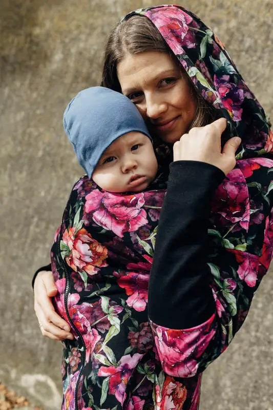 Asymmetrical Hoodie - Peony, 10% elastane, 3% polyester) (87% cotton) - Woven Baby M   asymmetrical_hoodies    #