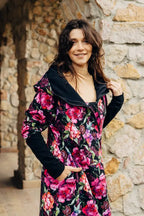Asymmetrical Hoodie - Peony, 10% elastane, 3% polyester) (87% cotton) - Woven Baby M   asymmetrical_hoodies    #