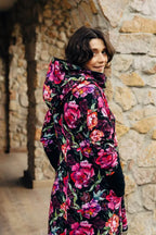 Asymmetrical Hoodie - Peony, 10% elastane, 3% polyester) (87% cotton) - Woven Baby M   asymmetrical_hoodies    #