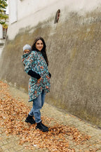 Asymmetrical Hoodie - Tropical Garden, 10% elastane, 3% polyester) (87% cotton) - Woven Baby XS   asymmetrical_hoodies    #