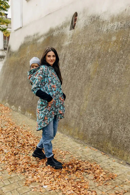 Asymmetrical Hoodie - Tropical Garden, 10% elastane, 3% polyester) (87% cotton) - Woven Baby Size - L-Size - S-Size - XS   asymmetrical_hoodies    #