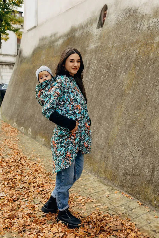 Asymmetrical Hoodie - Tropical Garden, 10% elastane, 3% polyester) (87% cotton) - Woven Baby Size - L-Size - S-Size - XS   asymmetrical_hoodies    #