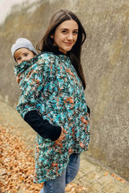 Asymmetrical Hoodie - Tropical Garden, 10% elastane, 3% polyester) (87% cotton) - Woven Baby XS   asymmetrical_hoodies    #