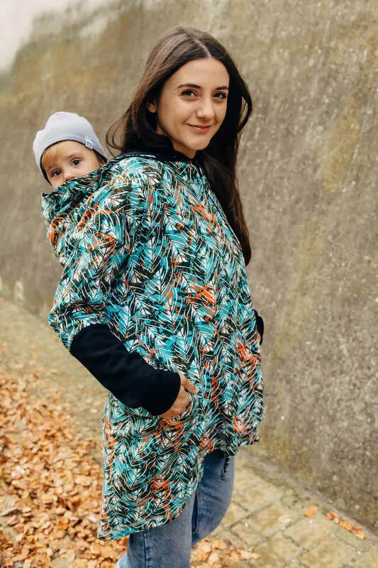 Asymmetrical Hoodie - Tropical Garden, 10% elastane, 3% polyester) (87% cotton) - Woven Baby Size - L-Size - S-Size - XS   asymmetrical_hoodies    #