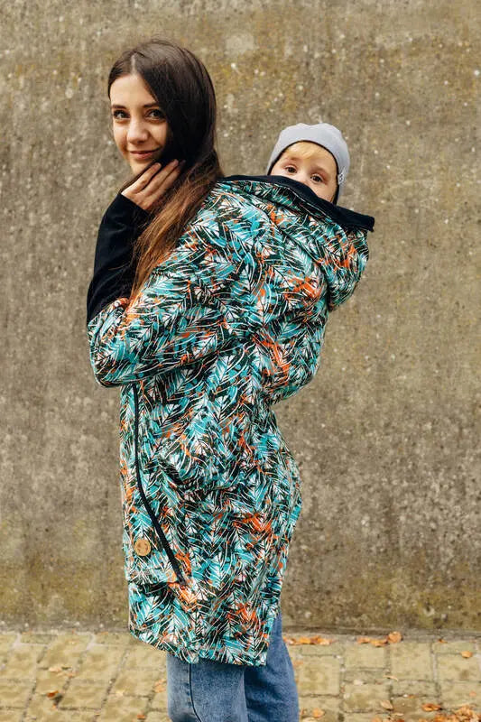 Asymmetrical Hoodie - Tropical Garden, 10% elastane, 3% polyester) (87% cotton) - Woven Baby Size - L-Size - S-Size - XS   asymmetrical_hoodies    #