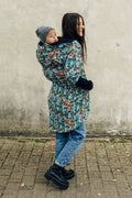 Asymmetrical Hoodie - Tropical Garden, 10% elastane, 3% polyester) (87% cotton)