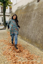 Asymmetrical Hoodie - Tropical Garden, 10% elastane, 3% polyester) (87% cotton) - Woven Baby XS   asymmetrical_hoodies    #