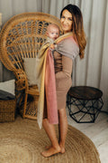 Ring Sling, Jacquard Weave (100% cotton), with gathered shoulder - BIG HERRINGBONE - FANDANGO - standard 1.8m