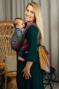Baby Wrap, Jacquard Weave (100% cotton) - PEACOCK'S TAIL - BOLERO