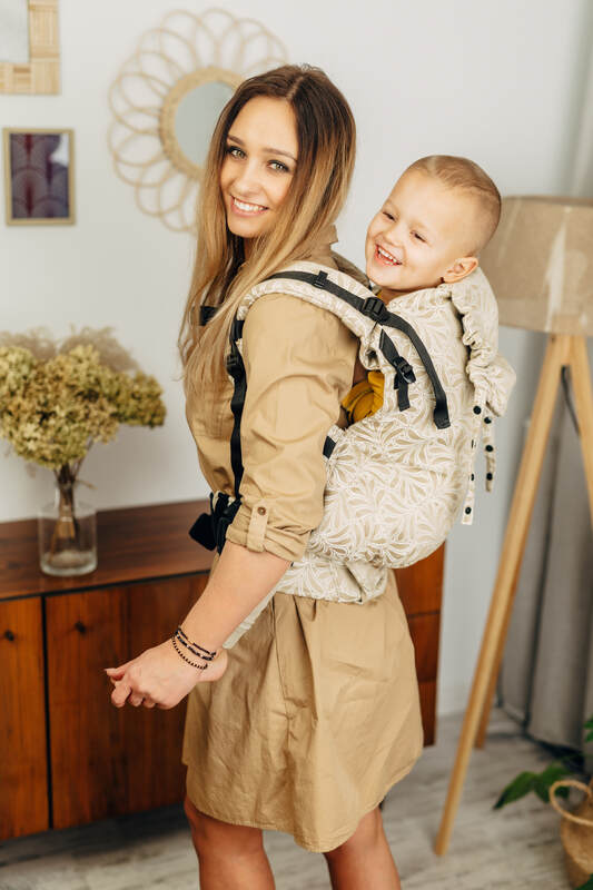 LennyPreschool Carrier, jacquard weave (50% cotton, 50% bamboo viscose) - INFINITY - GOLDEN HOUR