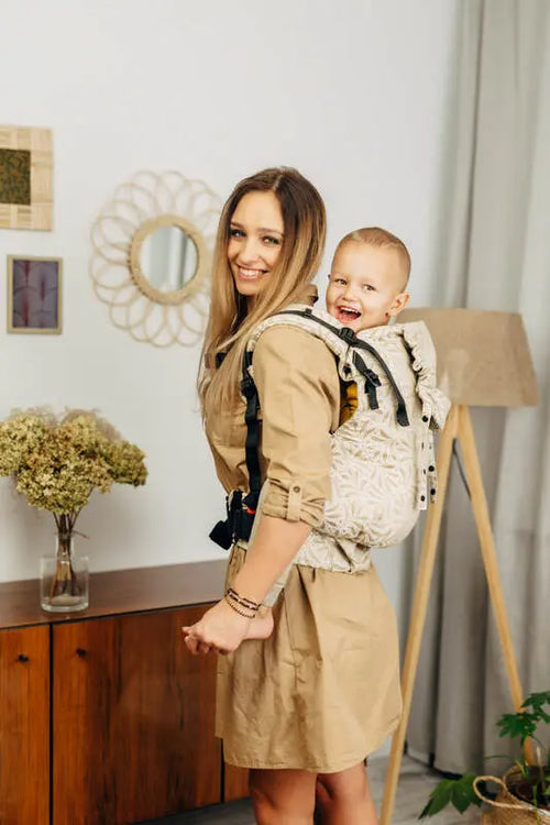 LennyPreschool Carrier, jacquard weave (50% cotton, 50% bamboo viscose) - INFINITY - GOLDEN HOUR - Woven Baby Size - Preschool   lenny_preschool    #