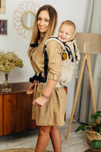 LennyPreschool Carrier, jacquard weave (50% cotton, 50% bamboo viscose) - INFINITY - GOLDEN HOUR - Woven Baby Preschool   lenny_preschool    #