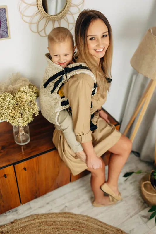 LennyPreschool Carrier, jacquard weave (50% cotton, 50% bamboo viscose) - INFINITY - GOLDEN HOUR - Woven Baby Preschool   lenny_preschool    #