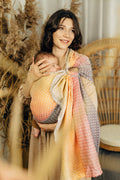 Ring Sling, Jacquard Weave (100% cotton), with gathered shoulder - LITTLE LOVE - MADISON - standard 1.8m