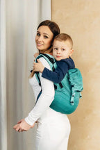 Lenny Buckle Onbuhimo PRO baby carrier, herringbone weave (100% cotton) - LITTLE HERRINGBONE OMBRE GREEN - Woven Baby Preschool   buckle_onbu_pro_carriers    #